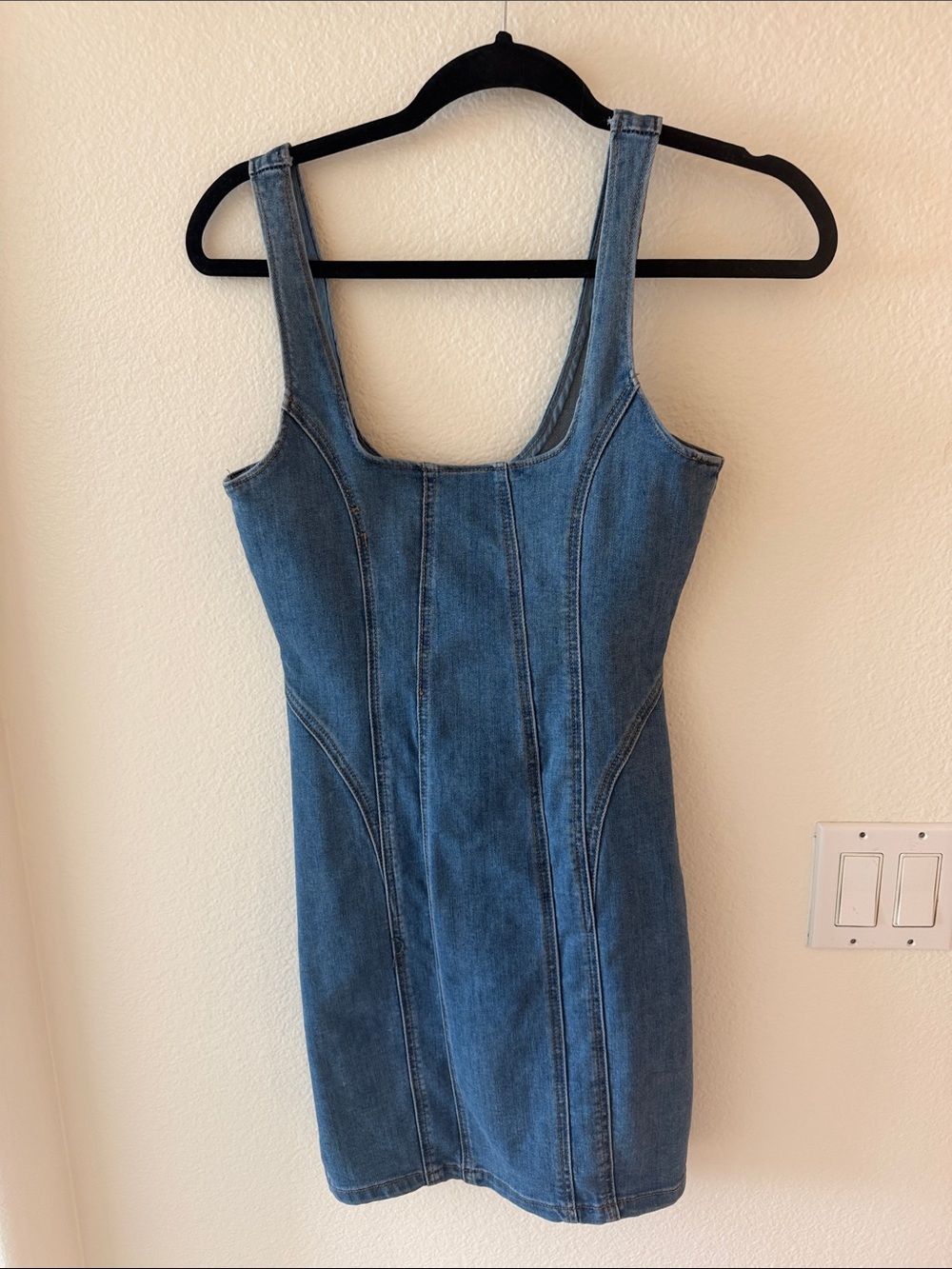 Denim Mini Dress - Blue